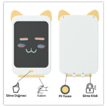 Xiaomi Wicue 10” Sarı Kedi LCD Dijital Renkli Çizim Tableti