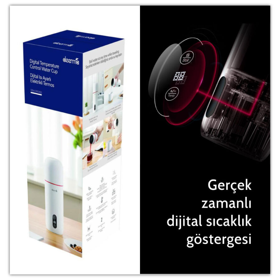 Deerma DEM-DR35S Dijital Isı Ayarlı Elektrikli Termos
