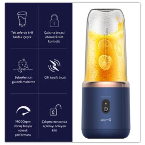 Deerma DEM-NU6 Portatif Şarjlı Blender
