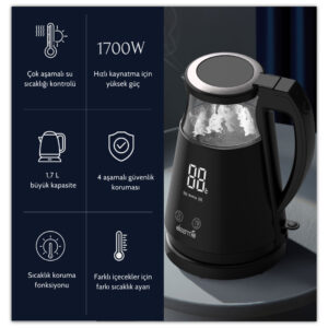 Deerma DEM-SH90W Dijital Isı Ayarlı Kettle